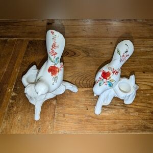 Simply Fine Chirp Collection by Lenox Figurine Candlestick Holders Set of 2.